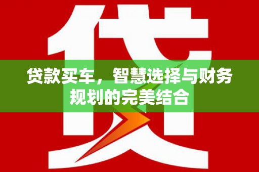 龙沙贷款买车，智慧选择与财务规划的完美结合