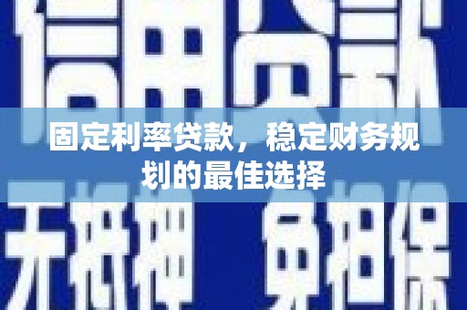 龙沙固定利率贷款，稳定财务规划的最佳选择