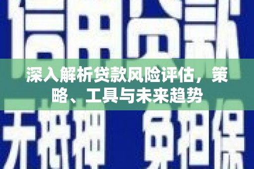 龙沙深入解析贷款风险评估，策略、工具与未来趋势