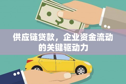 龙沙供应链贷款，企业资金流动的关键驱动力