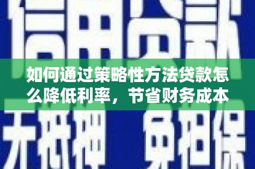 龙沙如何通过策略性方法贷款怎么降低利率，节省财务成本