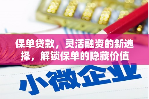 龙沙保单贷款，灵活融资的新选择，解锁保单的隐藏价值