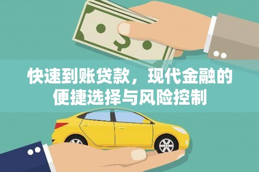 龙沙快速到账贷款，现代金融的便捷选择与风险控制