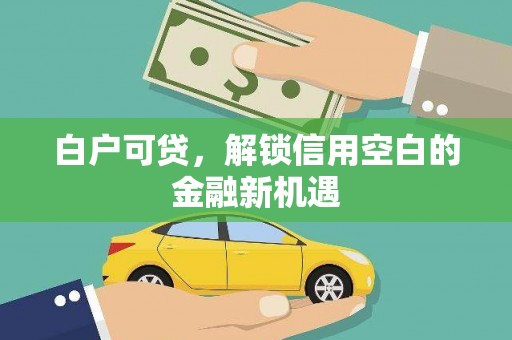 龙沙白户可贷，解锁信用空白的金融新机遇