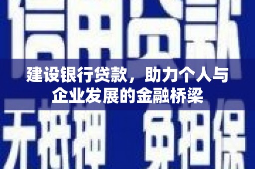 龙沙建设银行贷款，助力个人与企业发展的金融桥梁