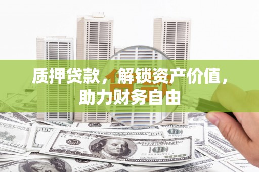 龙沙质押贷款，解锁资产价值，助力财务自由