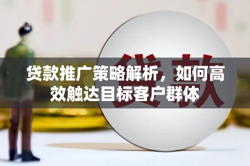 龙沙贷款推广策略解析，如何高效触达目标客户群体