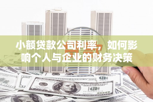 龙沙小额贷款公司利率，如何影响个人与企业的财务决策