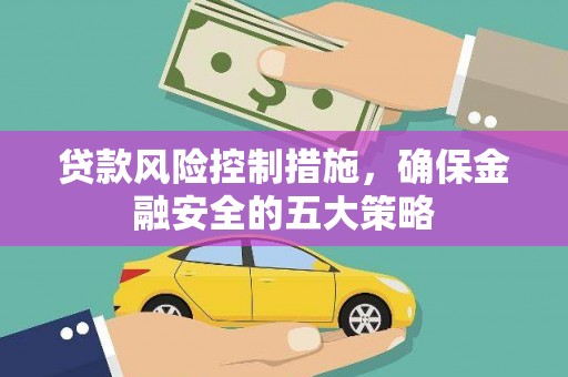 龙沙贷款风险控制措施，确保金融安全的五大策略