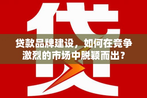 龙沙贷款品牌建设，如何在竞争激烈的市场中脱颖而出？