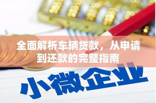 龙沙全面解析车辆贷款，从申请到还款的完整指南