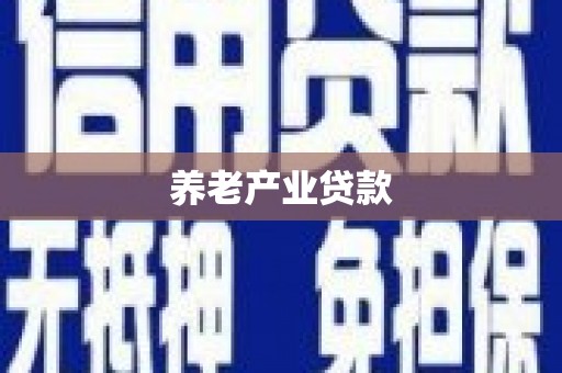 龙沙养老产业贷款