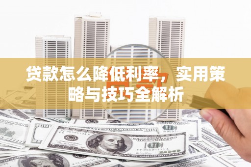 龙沙贷款怎么降低利率，实用策略与技巧全解析